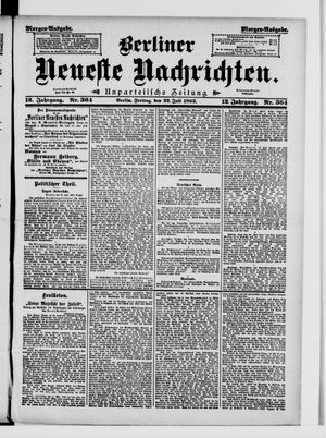 Berliner Neueste Nachrichten on Jul 22, 1892