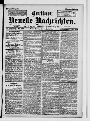 Berliner Neueste Nachrichten vom 24.07.1892