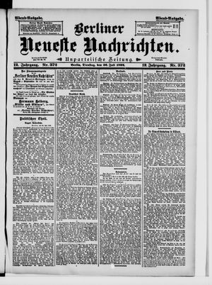 Berliner Neueste Nachrichten vom 26.07.1892