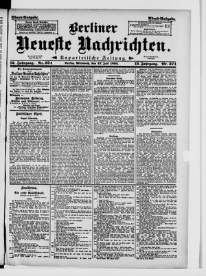 Berliner Neueste Nachrichten vom 27.07.1892