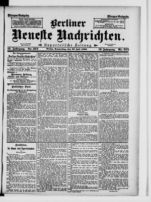 Berliner Neueste Nachrichten on Jul 28, 1892