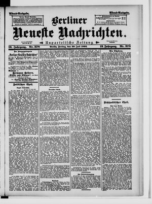 Berliner Neueste Nachrichten vom 29.07.1892