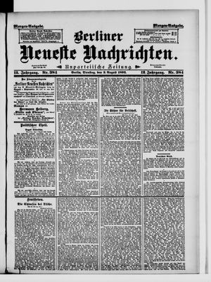 Berliner Neueste Nachrichten vom 02.08.1892