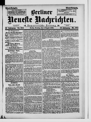 Berliner Neueste Nachrichten vom 02.08.1892