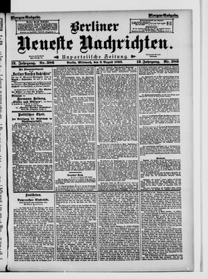 Berliner Neueste Nachrichten vom 03.08.1892