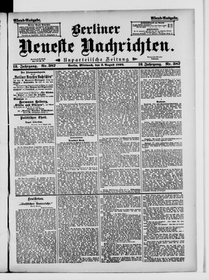 Berliner Neueste Nachrichten vom 03.08.1892
