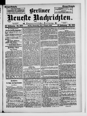 Berliner Neueste Nachrichten vom 04.08.1892