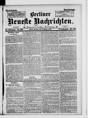 Berliner Neueste Nachrichten vom 05.08.1892