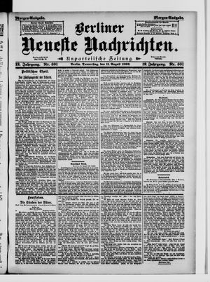 Berliner Neueste Nachrichten vom 11.08.1892