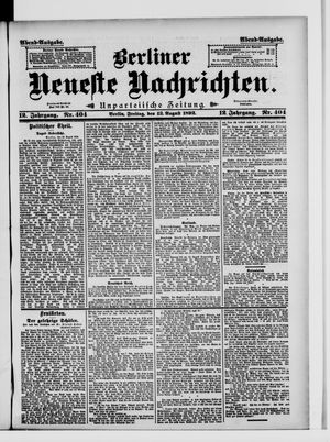 Berliner Neueste Nachrichten vom 12.08.1892