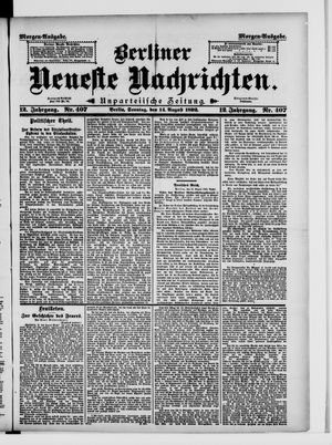 Berliner Neueste Nachrichten vom 14.08.1892