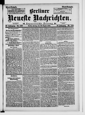 Berliner Neueste Nachrichten vom 26.08.1892
