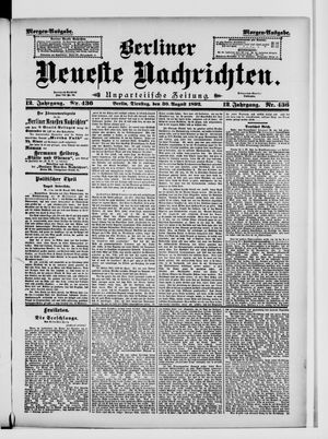 Berliner Neueste Nachrichten vom 30.08.1892