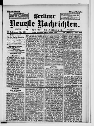 Berliner Neueste Nachrichten vom 31.08.1892