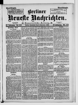 Berliner Neueste Nachrichten on Sep 3, 1892
