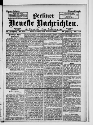 Berliner Neueste Nachrichten vom 06.09.1892