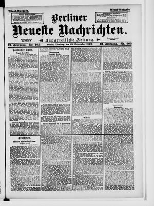 Berliner Neueste Nachrichten vom 13.09.1892
