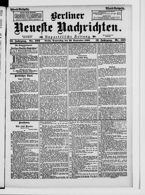 Berliner Neueste Nachrichten vom 29.09.1892