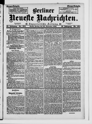 Berliner Neueste Nachrichten vom 30.09.1892