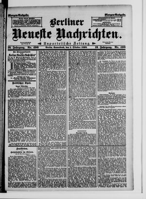 Berliner Neueste Nachrichten vom 01.10.1892