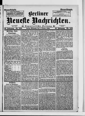 Berliner Neueste Nachrichten vom 05.10.1892