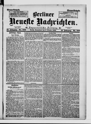 Berliner Neueste Nachrichten vom 08.10.1892