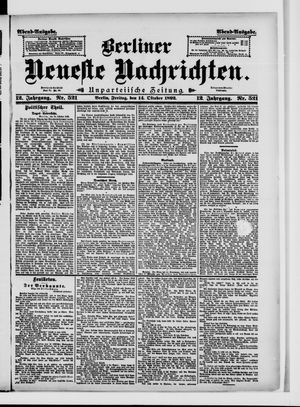 Berliner Neueste Nachrichten vom 14.10.1892