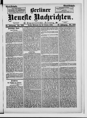 Berliner Neueste Nachrichten vom 19.10.1892