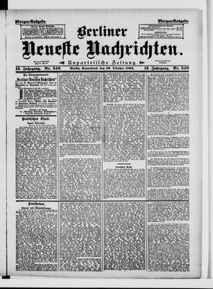 Berliner Neueste Nachrichten vom 29.10.1892