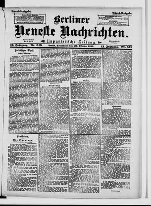 Berliner Neueste Nachrichten vom 29.10.1892