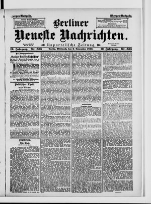Berliner Neueste Nachrichten vom 02.11.1892