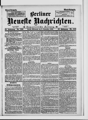 Berliner Neueste Nachrichten vom 02.11.1892