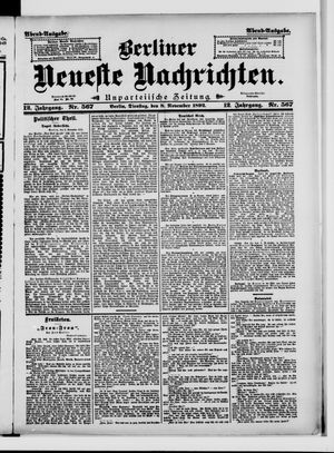Berliner Neueste Nachrichten vom 08.11.1892