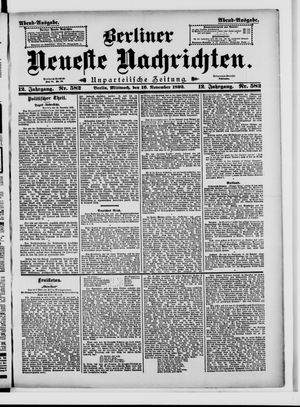 Berliner Neueste Nachrichten vom 16.11.1892
