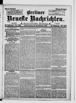 Berliner Neueste Nachrichten vom 21.11.1892