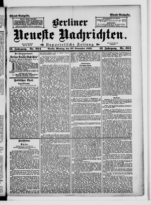 Berliner Neueste Nachrichten vom 28.11.1892