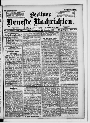 Berliner Neueste Nachrichten vom 29.11.1892