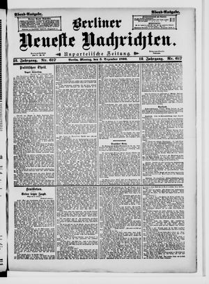 Berliner Neueste Nachrichten vom 05.12.1892