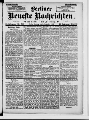 Berliner Neueste Nachrichten vom 06.12.1892