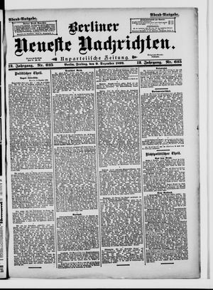 Berliner Neueste Nachrichten vom 09.12.1892