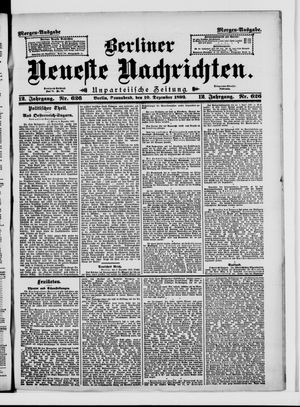 Berliner Neueste Nachrichten vom 10.12.1892