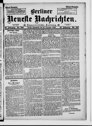Berliner Neueste Nachrichten vom 10.12.1892