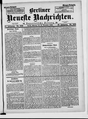 Berliner Neueste Nachrichten vom 12.12.1892