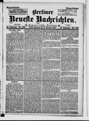 Berliner Neueste Nachrichten vom 14.12.1892