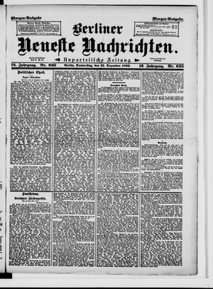 Berliner Neueste Nachrichten vom 15.12.1892