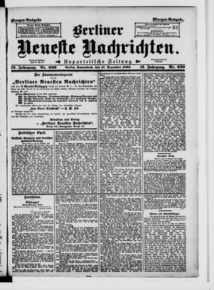 Berliner Neueste Nachrichten vom 17.12.1892