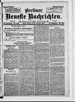 Berliner Neueste Nachrichten vom 18.12.1892