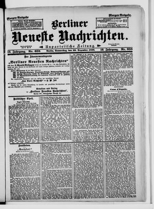 Berliner Neueste Nachrichten vom 29.12.1892