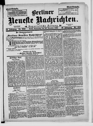 Berliner Neueste Nachrichten vom 29.12.1892