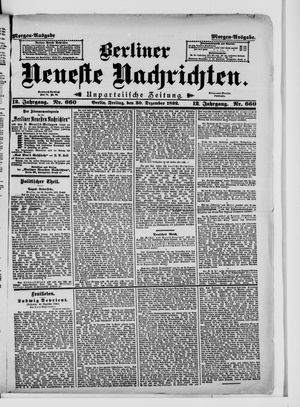 Berliner Neueste Nachrichten vom 30.12.1892